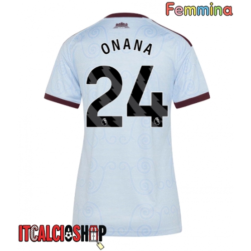 Aston Villa Amadou Onana #24 Terza Maglia Femmina 2026-27 Manica Corta